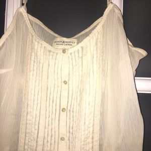 Ralph Lauren Off White Sheer Top